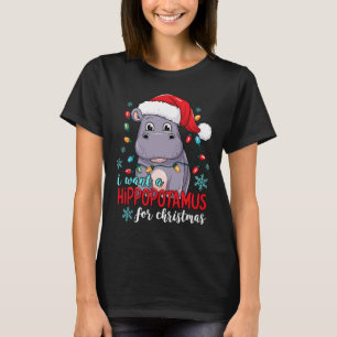 Ich wünsche mir ein Nilpferd zu Weihnachten Shirt 