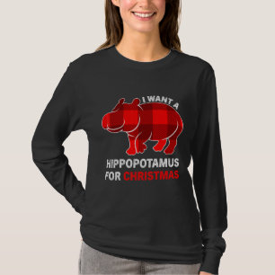 Ich wünsche mir ein Nilpferd zu Weihnachten Xmas f T-Shirt