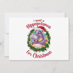 Ich wünsche mir ein Nilpferd zu Weihnachten Xmas N