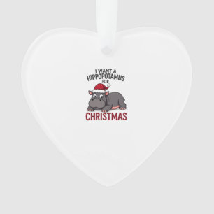 Ich wünsche mir ein Nilpferd zu Weihnachten - Xmas Ornament