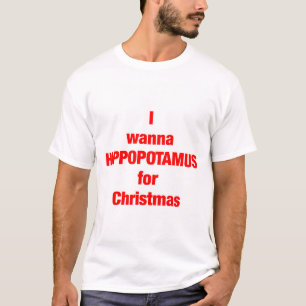 Ich wünsche mir einen NILPFERD zu Weihnachten T-Shirt