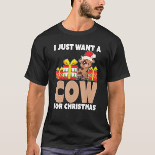 Ich wünsche mir nur eine Kuh zu Weihnachten Süße K T-Shirt