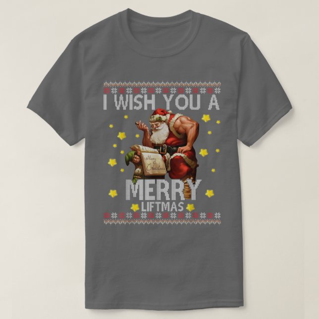 Ich wünschte dir ein frohes Leben wie Weihnachten  T-Shirt (Design vorne)