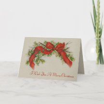 Ich wünschte dir einen frohen Weihnachts Red Bow V