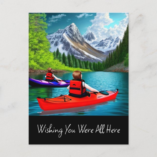 Ich wünschte, du wärest alle hier postkarte (Vorderseite)