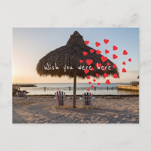 Ich wünschte, du wärest hier feiertagspostkarte (Vorderseite)