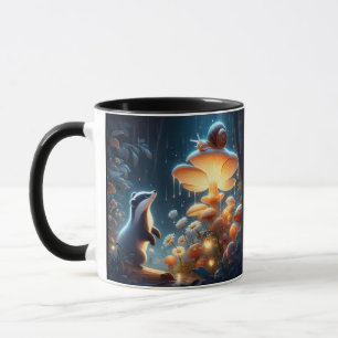 Ich wünschte, du wohnst neben Badger Snail Mushroo Tasse