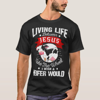 Ich wünschte, eine Heifer würde die Kuh flinken T-Shirt