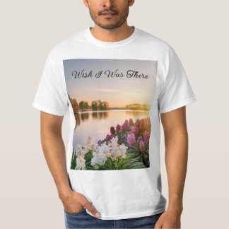 Ich wünschte, ich wäre da Sonnenuntergang auf dem  T-Shirt