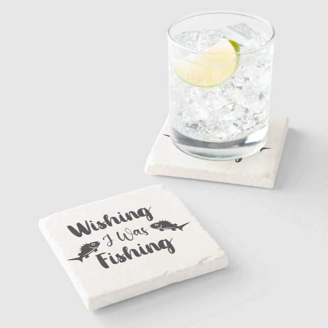 Ich wünschte, ich wäre ein lustiges Zitat Steinuntersetzer (Seitenansicht)