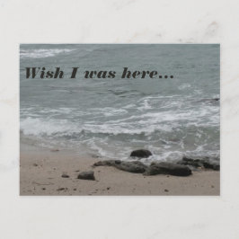 Ich wünschte, ich wäre hier (Strand) Postkarte