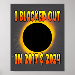 Ich wurde 2017 bei der totalen Sonnenfinsternis oh Poster