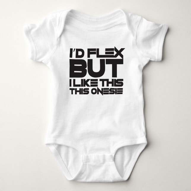 "Ich würde ABER…" - Baby-Fitness BIEGEN Baby Strampler (Vorderseite)