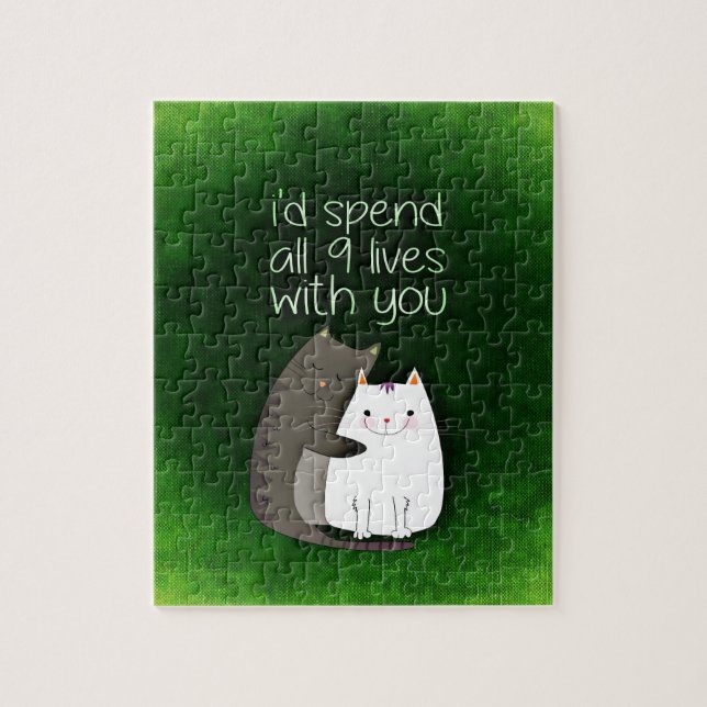Ich würde alle neun Leben mit Ihnen zwei Katzen (Vertikal)