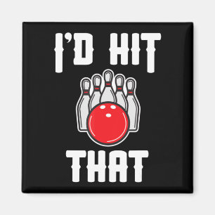 Ich würde das Geschenk des Bowler Fun Bowling Team Magnet