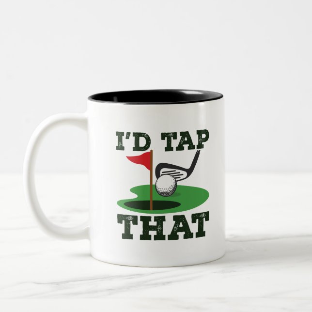 Ich würde das Golf Putting Angestochen Zweifarbige Tasse (Links)