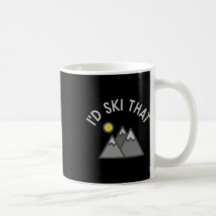 Ich würde das lustige Skifahrer Skifahren Geschenk Kaffeetasse