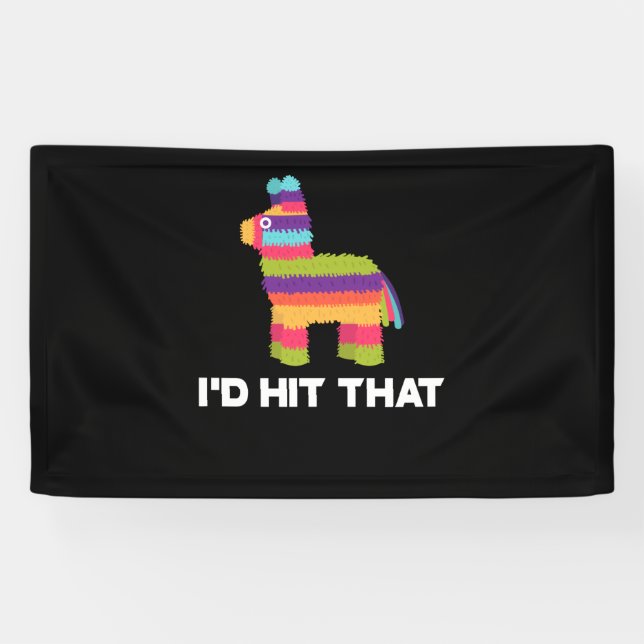 Ich würde das Pinata treffen - Cinco de Mayo Party Banner (Horizontal)