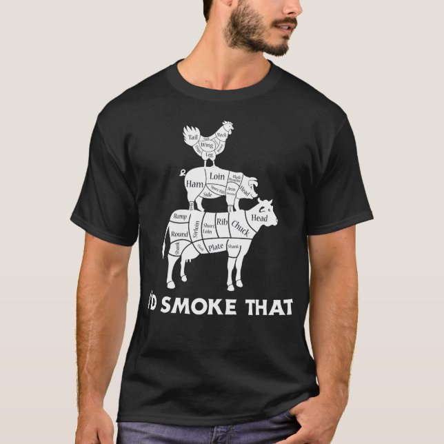 Ich würde das rauchen - GRILLEN lustiges Geschenk T-Shirt (Vorderseite)