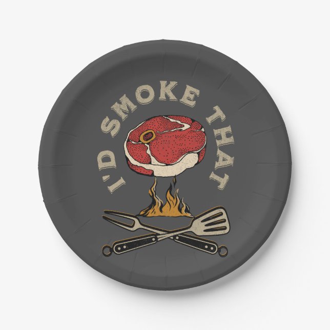 Ich würde das rauchen pappteller (Vorderseite)