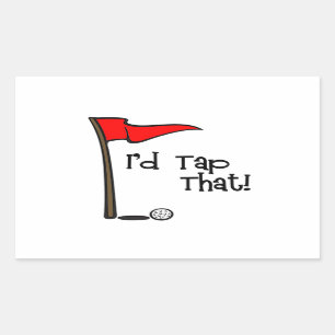 Ich würde dass - Golf anstechen Rechteckiger Aufkleber