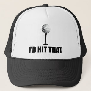 Ich würde dass - lustiger Golf-Hut schlagen Truckerkappe