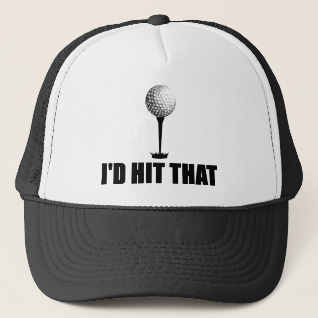 Ich würde dass - lustiger Golf-Hut schlagen Truckerkappe (Vorderseite)