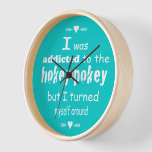 Ich wurde dem Hokey Pokey Typografy Zitat zugeschr Uhr