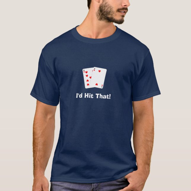 Ich würde den schlagen! Schwarzes Jack-T-Shirt T-Shirt (Vorderseite)