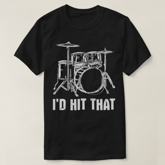 Ich würde den Trommeltrommler mit dem Set treffen T-Shirt (Design vorne)