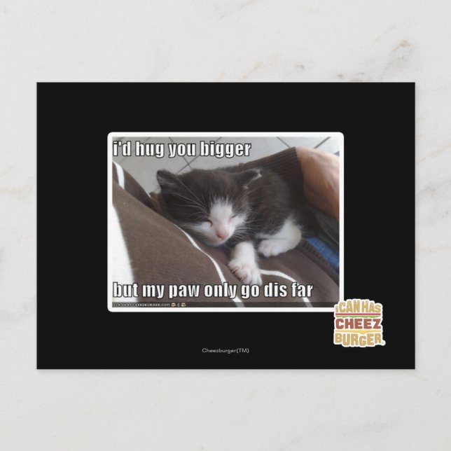 Ich würde dich größer umarmen postkarte (Vorderseite)