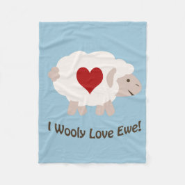 Ich würde dich Liebe! Blau! Fleecedecke