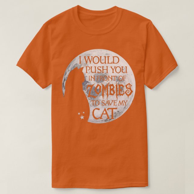 Ich würde dich vor Zombies drängen, mein Auto rett T-Shirt (Design vorne)