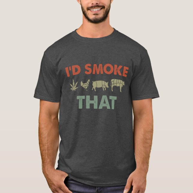 Ich würde die Hühnerschweintiere rauchen T-Shirt (Vorderseite)
