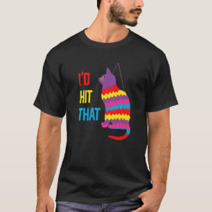 Ich würde die Katze Pinata Cinco de Mayo treffen T-Shirt