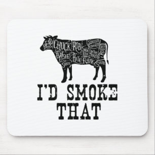 Ich würde die Kuh rauchen - Grillmeister-Kleidung Mousepad