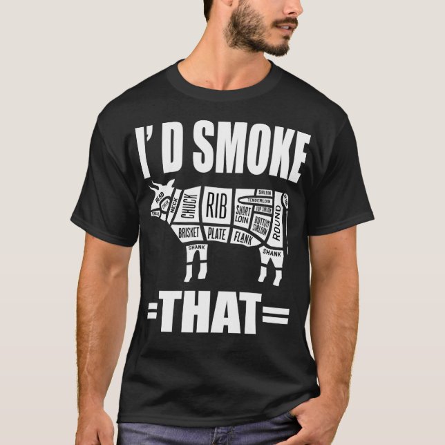 Ich würde die lustige GRILLEN rauchen T-Shirt (Vorderseite)