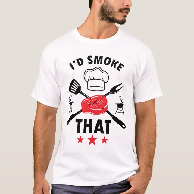 Ich würde diese lustige GRILLEN rauchen, die ein G T-Shirt (Vorderseite)
