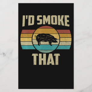 Ich würde diese lustigen Retro-BBQ-Schweinefleisch Flyer