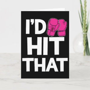 Ich würde diesen Kickboxen Boxen Lustige rosa Hand Karte