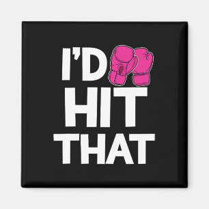 Ich würde diesen Kickboxen Boxen Lustige rosa Hand Magnet