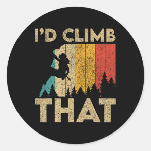 Ich würde diesen Vintage Rock Climbing Bouldering  Runder Aufkleber