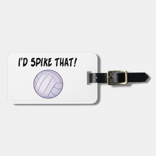 Ich würde diesen Volleyball festnageln Gepäckanhänger (Vorderseite horizontal)