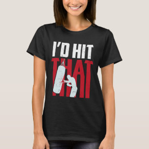 Ich würde dieses lustige Boxen-Kickboxing-Geschenk T-Shirt