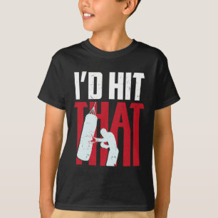 Ich würde dieses lustige Boxen-Kickboxing-Geschenk T-Shirt