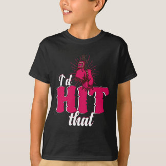 Ich würde dieses lustige Boxgeschenk für Kickbox-F T-Shirt