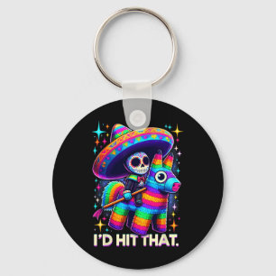 Ich würde dieses lustige mexikanische Party Pinata Schlüsselanhänger