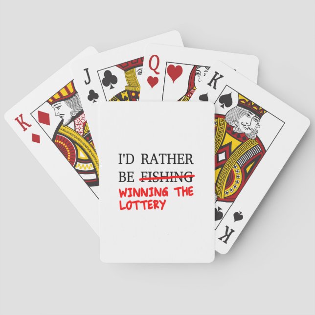 Ich würde eher angeln... Der Lotteriegewinn Spielkarten (Rückseite)