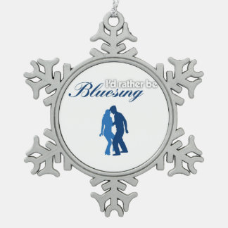 Ich würde eher Bluesing sein Schneeflocken Zinn-Ornament