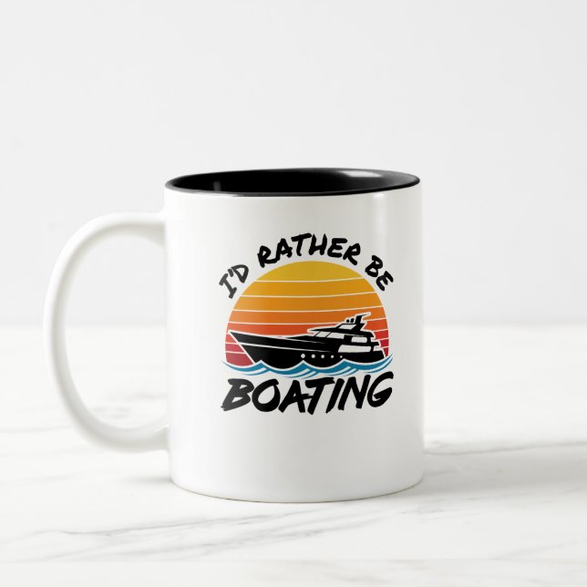 Ich würde eher Boot Captain Yachting Yacht fahren Zweifarbige Tasse (Links)